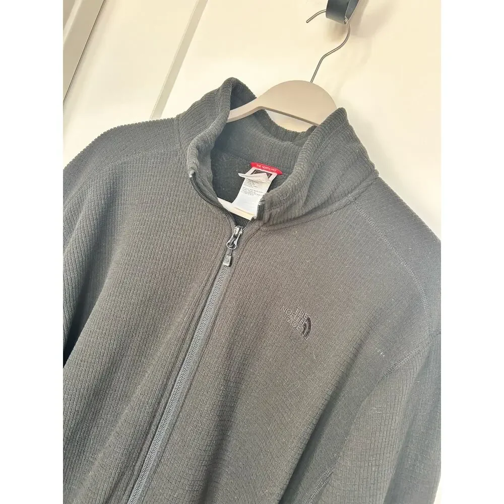 The North Face‎ Men's Full Zip Fleece Jacket Long Sleeves Outdoor Gray Size XL